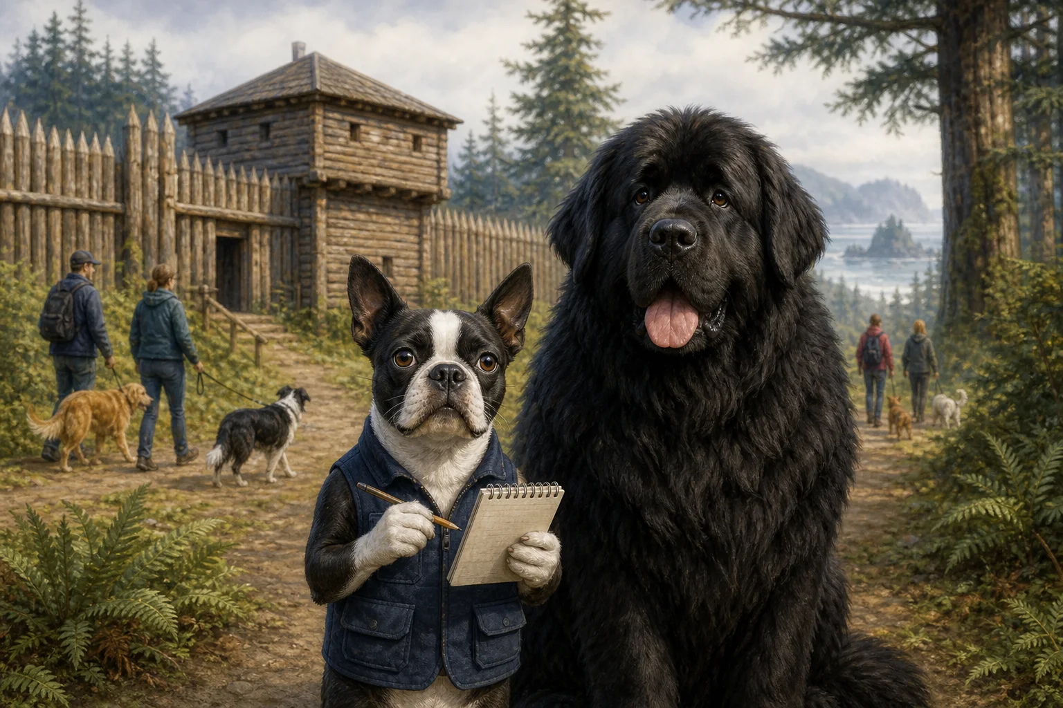 Fort Clatsop’s Guest Newfoundlands Reported for Seaman’s Day