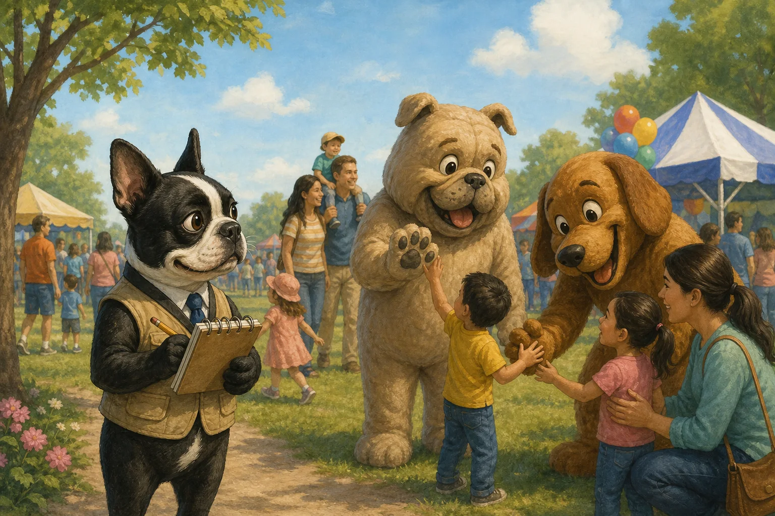 Two Dog Mascots Met at a Kids’ Fair, and the Greeting Had Better Attendance Than Most Briefings